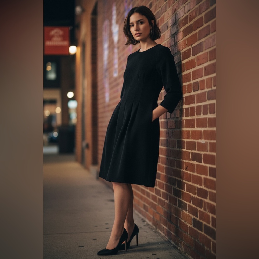 Zara Knit Midi Corduroy Dress